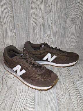 New Balance 515 v3 Dark Mushroom Brown & White Retro Runner Sneakers Mens 11.5